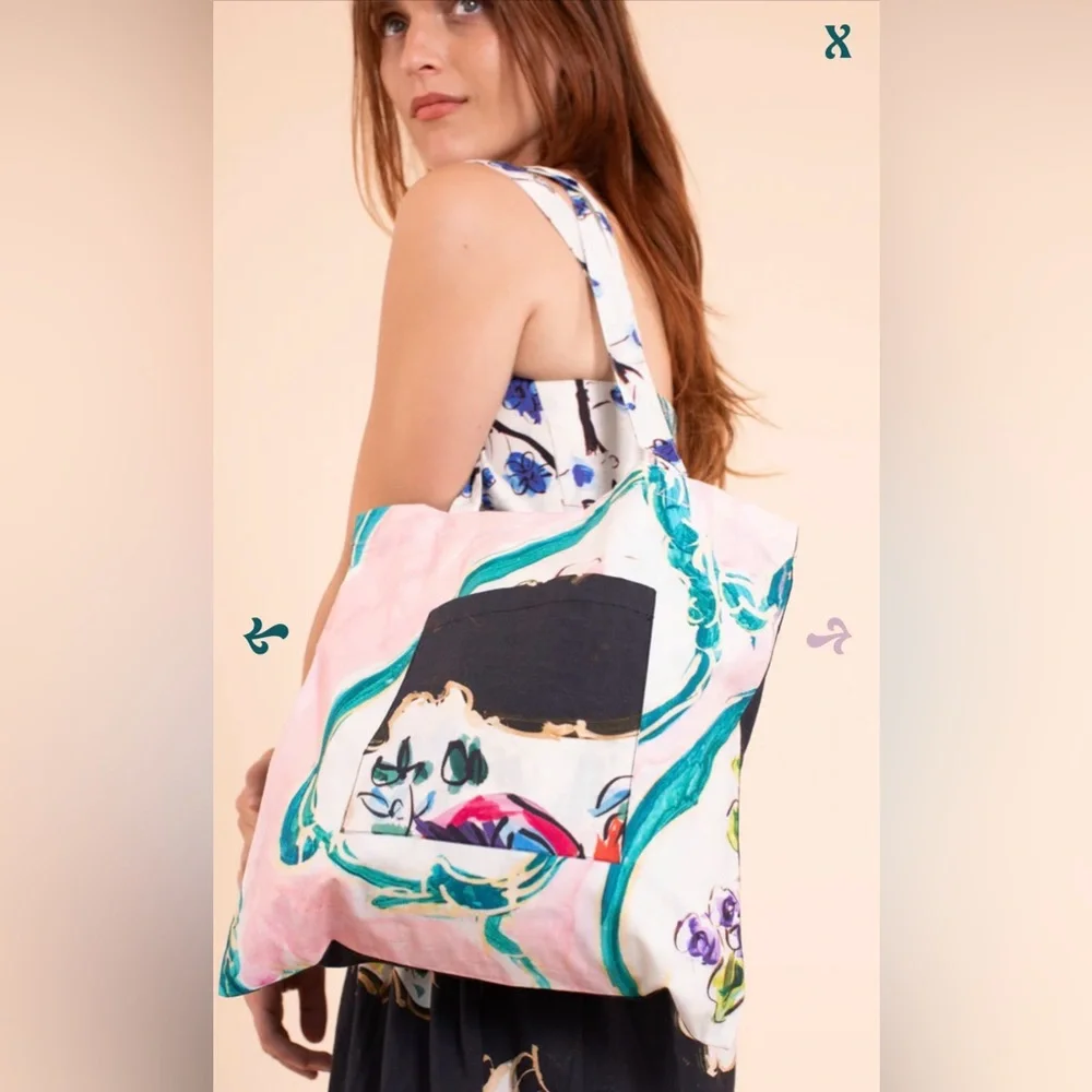 Samantha Pleet Sèvres Mixed Porcelain Tote Bag - New! - Picture 4 of 9